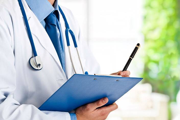A doctor and a clipboard