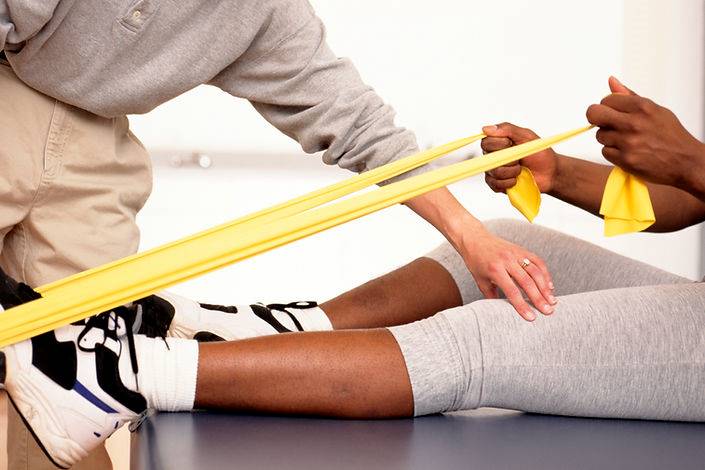 Streching with an elastic band
