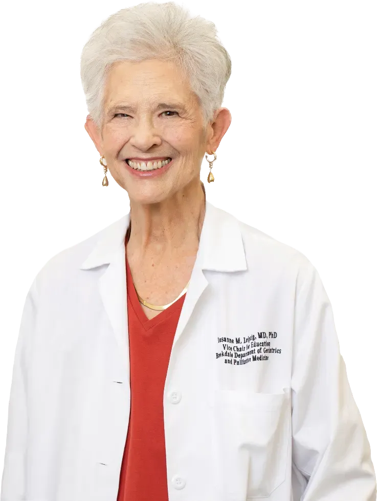 Rosanne in a white jacket